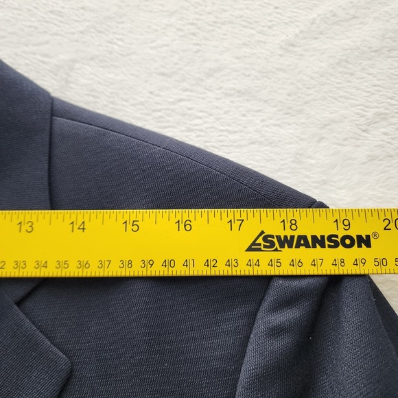 Tip Top Blazer Mens 42R Navy Blue Wool Blend Grad Career Formal Event Prom Work - Picture 9 of 16